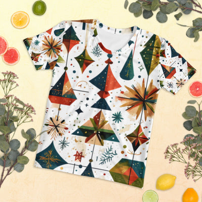 Festive Christmas t-shirt with holiday print – custom made-to-order apparel"